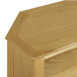 Furniturebox Uk Belle Solid Oak Wood Corner Tv Stand - thumbnail 6