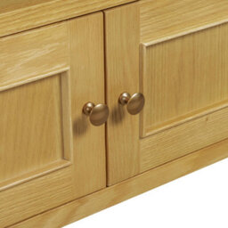 Furniturebox Uk Belle Solid Oak Wood Corner Tv Stand - thumbnail 5