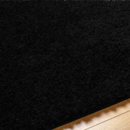 Livabliss Round Moda Shaggy-Solid Color Black Plush Soft Pile Living Bedroom Rug 120 X 120 Cm Easy Care, Non Shedding - thumbnail 3