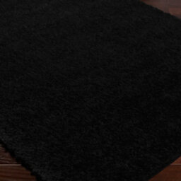 Livabliss Round Moda Shaggy-Solid Color Black Plush Soft Pile Living Bedroom Rug 120 X 120 Cm Easy Care, Non Shedding - thumbnail 6