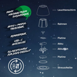 Briloner Beige Wood Led Table Lamp Rechargeable Light Dimmable Cordless Touch Ip44 Warm White - thumbnail 7