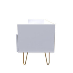 Honshu 2 Drawer Media Console Unit In White Matt (Ready Assembled) - thumbnail 2
