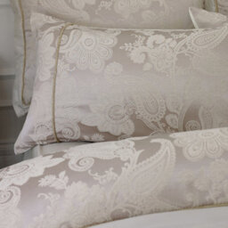 Catherine Lansfield Opulent Jacquard Duvet Cover Set With Pillowcases Champagne Gold - thumbnail 2