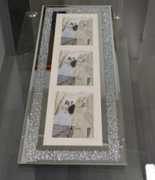 DEENZ 3 Multi Aperture Picture 4X6 Photo Frame Vertical Crushed Jewel 63Cmx24Cm - thumbnail 2