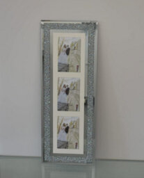 DEENZ 3 Multi Aperture Picture 4X6 Photo Frame Vertical Crushed Jewel 63Cmx24Cm - thumbnail 1