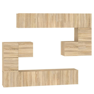 Berkfield Classic Wall-Mounted Tv Cabinet Sonoma Oak Engineered Wood - image 1