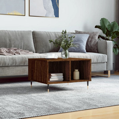 Berkfield Coffee Table Brown Oak 60X50X36.5 Cm Engineered Wood - image 1