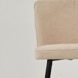 Lakeland Furniture Dutton Natural Cream Fabric Black Fixed Base Bar Stool - thumbnail 3