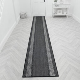 Greek Fret Hallway Runner Rug - Hardwearing, Non-Slip & Durable Carpet For Hall, Kitchen & Corridor - thumbnail 5