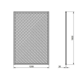 Forest Garden Rosemore Lattice - 180 X 120Cm - Pack Of 3 - thumbnail 5