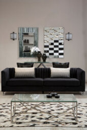 Orsina Allure Stainless Steel Geometric Coffee Table - thumbnail 2