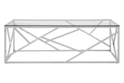 Orsina Allure Stainless Steel Geometric Coffee Table - thumbnail 1