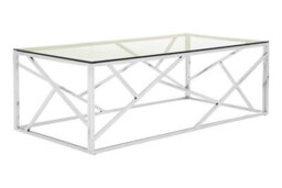 Orsina Allure Stainless Steel Geometric Coffee Table - thumbnail 3
