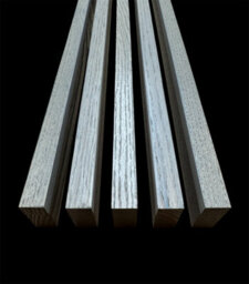 Solid Oak Decor Slats Wall Decoration Room Divider Grey Oak Finish 5 Pack (L) 2400mm X (W) 50mm X (T) 20mm - thumbnail 2