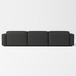 Valencia Nathan Full Aniline Leather Lounge Modular Three Seats With Left Chaise Sofa Black Color Fsc Pine Wood - thumbnail 8