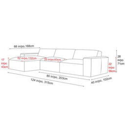 Valencia Nathan Full Aniline Leather Lounge Modular Three Seats With Left Chaise Sofa Black Color Fsc Pine Wood - thumbnail 3