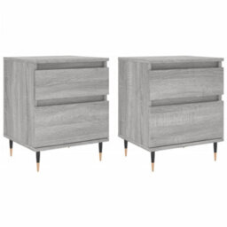 Berkfield Bedside Cabinets 2 Pcs Grey Sonoma 40X35X50 Cm Engineered Wood - thumbnail 2