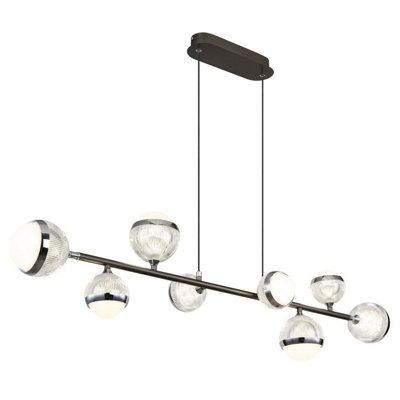 Luminosa Lighting Luminosa Untsy Bar Pendant Ceiling Light Titanium Color Brushed 8X Led Dimmable 2700-6000K Remote Control - image 1