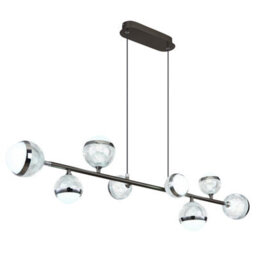 Luminosa Lighting Luminosa Untsy Bar Pendant Ceiling Light Titanium Color Brushed 8X Led Dimmable 2700-6000K Remote Control - thumbnail 6