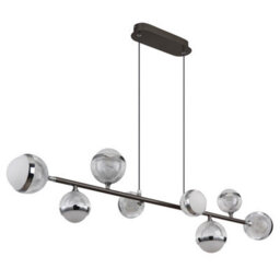Luminosa Lighting Luminosa Untsy Bar Pendant Ceiling Light Titanium Color Brushed 8X Led Dimmable 2700-6000K Remote Control - thumbnail 2
