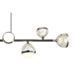 Luminosa Lighting Luminosa Untsy Bar Pendant Ceiling Light Titanium Color Brushed 8X Led Dimmable 2700-6000K Remote Control - thumbnail 4
