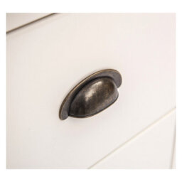 Cabinet Bits Lovere 3 Drawer Desk - Dressing Table Brass Cup Handle - thumbnail 8