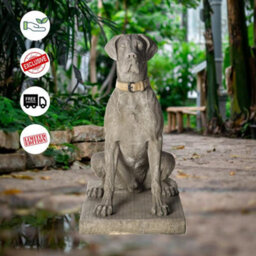 Giant Life-Size Hunting Dog Great Dane Statue - Classic Finish - thumbnail 3