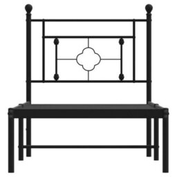 Berkfield Metal Bed Frame Without Mattress With Headboard Black 80X200Cm - thumbnail 5