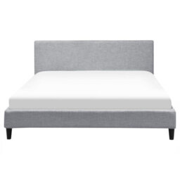 Beliani Bed Fabric Fitou 160 X 200 Cm (Eu King Size) Light Grey - thumbnail 5