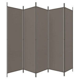 Walplus 5-Panel Room Divider Anthracite 250X200 Cm Fabric - thumbnail 5
