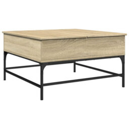 Berkfield Coffee Table Sonoma Oak 80X80X45 Cm Engineered Wood And Metal - thumbnail 7