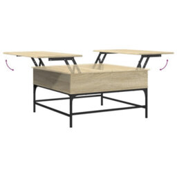 Berkfield Coffee Table Sonoma Oak 80X80X45 Cm Engineered Wood And Metal - thumbnail 8