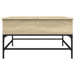 Berkfield Coffee Table Sonoma Oak 80X80X45 Cm Engineered Wood And Metal - thumbnail 5