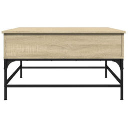Berkfield Coffee Table Sonoma Oak 80X80X45 Cm Engineered Wood And Metal - thumbnail 6