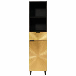 Walplus Bathroom Cabinet With Drawer Black And Gold 38 X 33 X 160 Cm - thumbnail 3