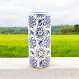 Minster 18 Inch Umbrella Stand - L20 X W20 X H46 Cm - Blue/white - thumbnail 5