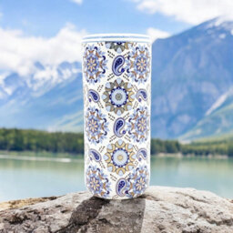 Minster 18 Inch Umbrella Stand - L20 X W20 X H46 Cm - Blue/white - thumbnail 4
