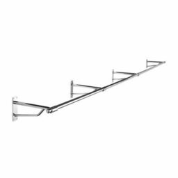 Heavy Duty Chrome Wall Mounted Hanging Clothes Rail Garment Rack - 3000mm