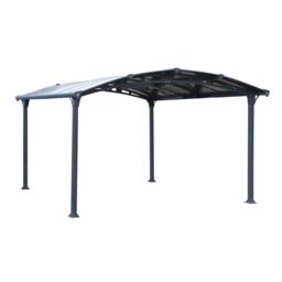 Palram - Canopia Tucson Grey Rectangular Garden Gazebo, (W)4.3M (D)3.59M - thumbnail 2