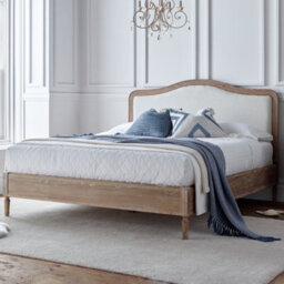 Lille Oak Upholstered Bed - King Bed Frame Only - thumbnail 2