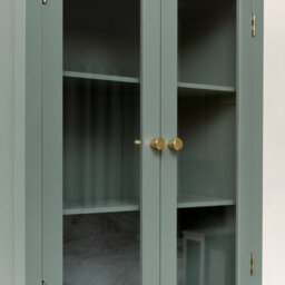 Melody Maison Green Glass Fronted Wall Cabinet 75Cm X 57Cm - thumbnail 7