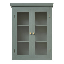 Melody Maison Green Glass Fronted Wall Cabinet 75Cm X 57Cm - thumbnail 9