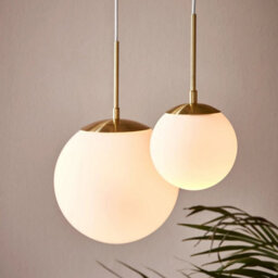 Nordlux Grant Glass Pendant Light Hand Blown Glass Brass,mains - thumbnail 1