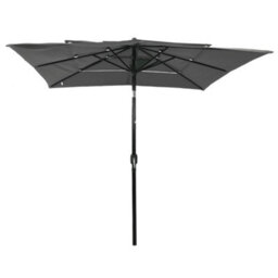 Berkfield Harmful 3-Tier Parasol With Aluminium Pole Anthracite 2.5X2.5 M