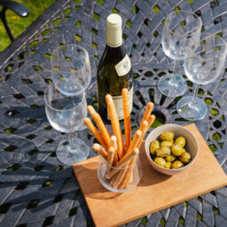 Lazy Susan June Antique Bronze 4 Seater Metal Garden Furniture Set - thumbnail 4