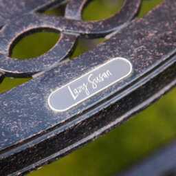 Lazy Susan June Antique Bronze 4 Seater Metal Garden Furniture Set - thumbnail 5