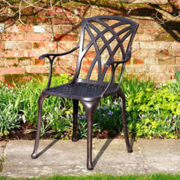 Lazy Susan June Antique Bronze 4 Seater Metal Garden Furniture Set - thumbnail 6