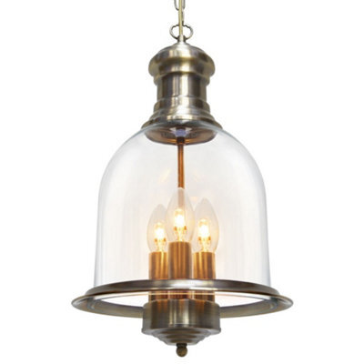 Long Life Lamps Company Vintage Glass Pendant Light Brass Hanging Antique Ceiling Chandelier Candle Lantern M0121 - image 1