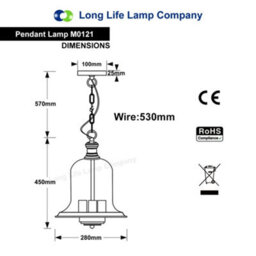 Long Life Lamps Company Vintage Glass Pendant Light Brass Hanging Antique Ceiling Chandelier Candle Lantern M0121 - thumbnail 2
