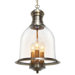 Long Life Lamps Company Vintage Glass Pendant Light Brass Hanging Antique Ceiling Chandelier Candle Lantern M0121